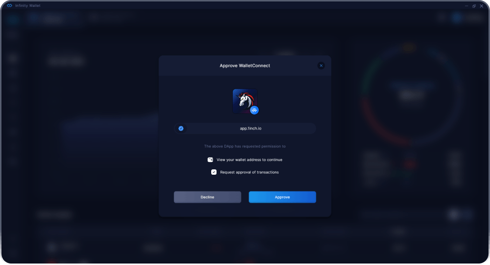 Infinity Desktop Krypto-Wallet - Wallet Connect