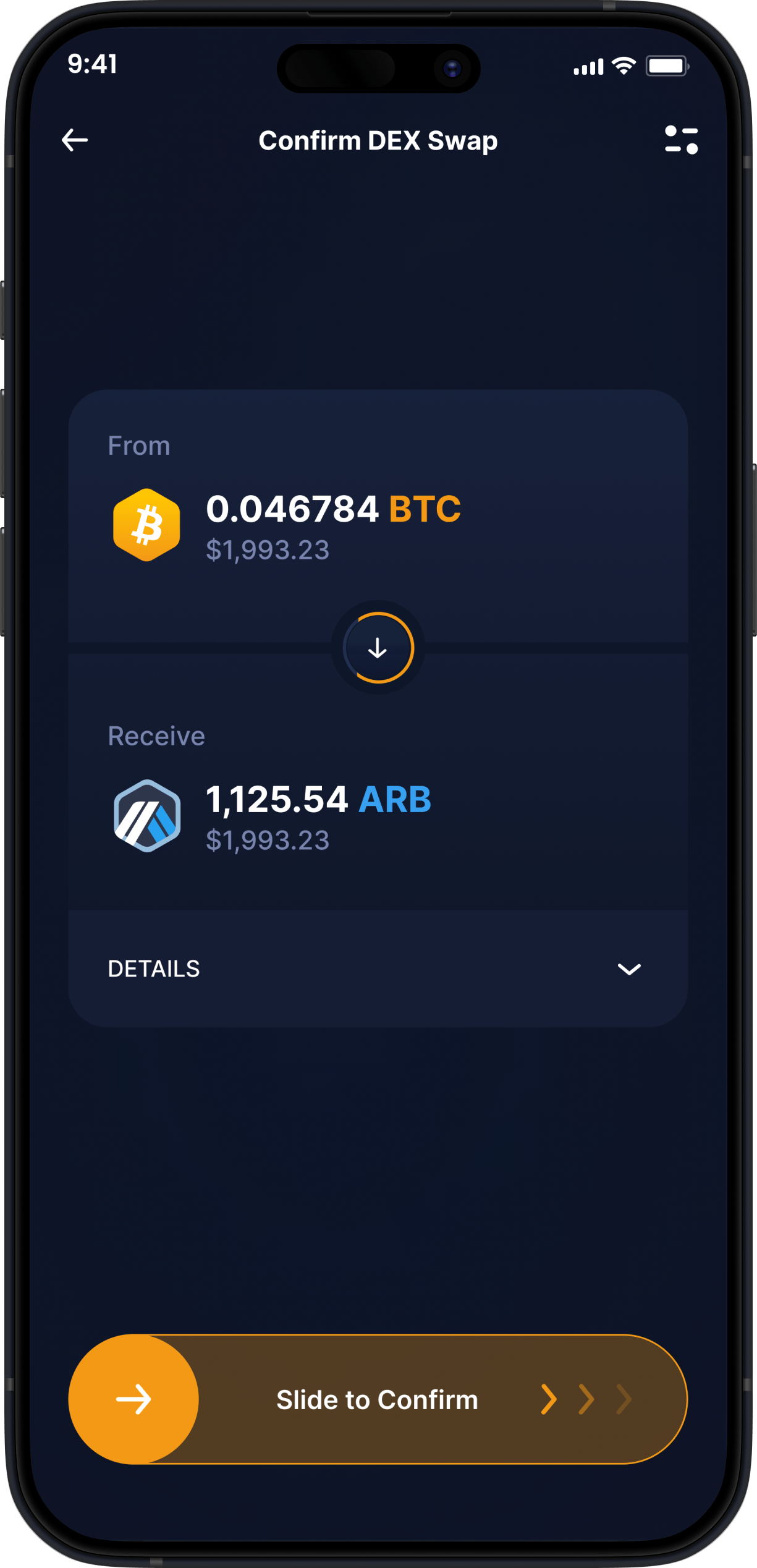 Portefeuille Mobile Crypto Infinity - Pont & Agrégateur DEX