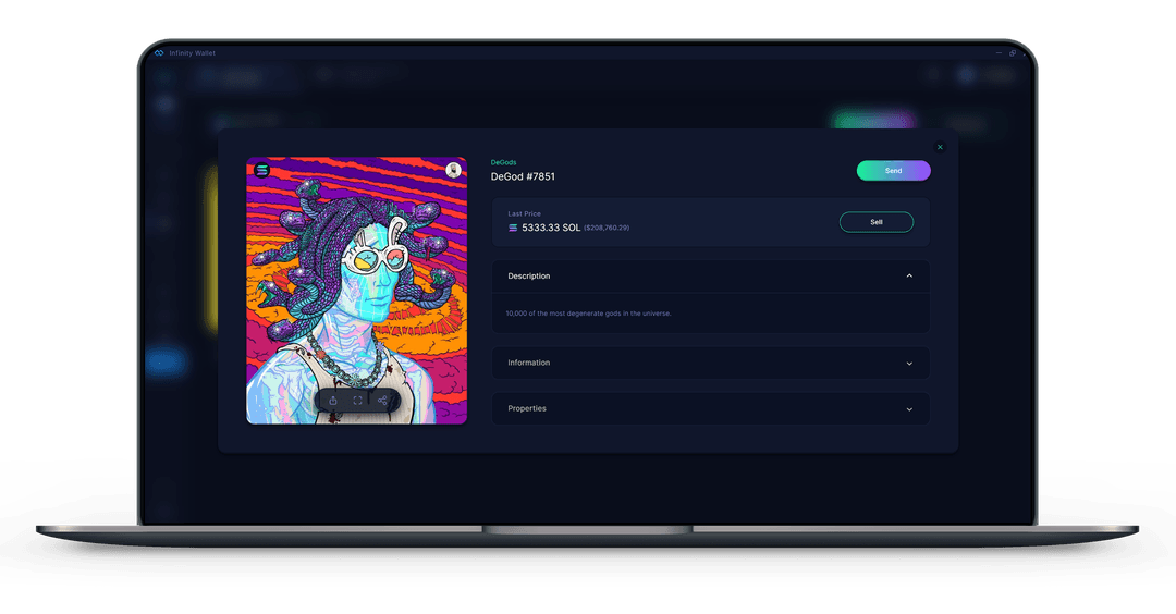 Infinity Wallet Einzelnes NFT Desktop