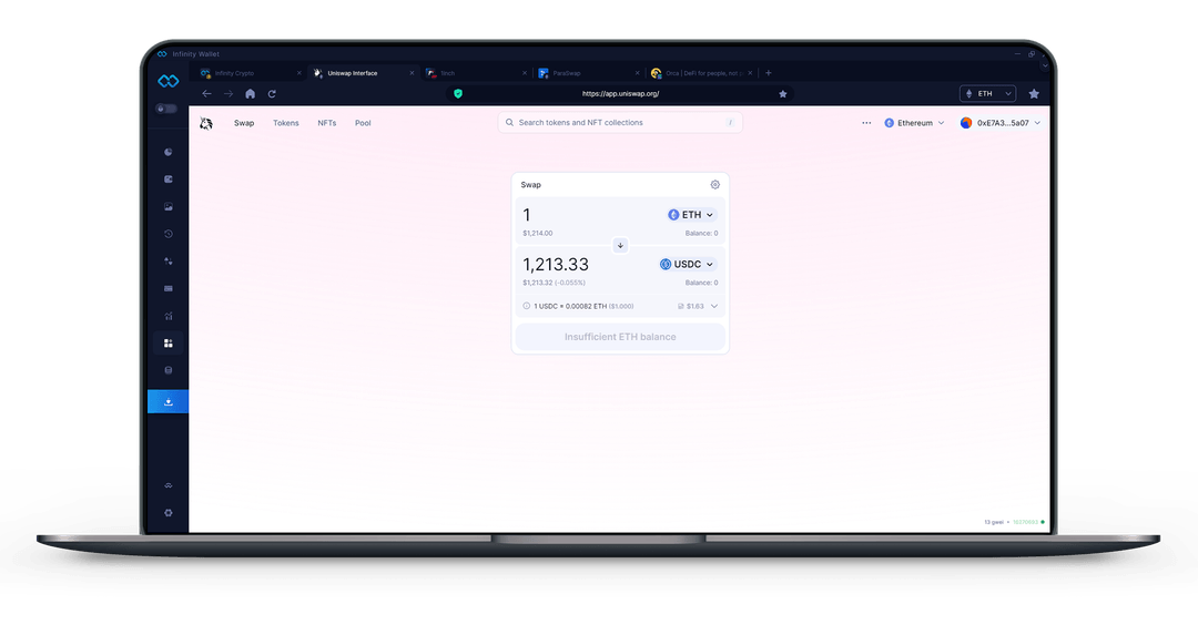 Infinity Wallet Web3-Browser Desktop