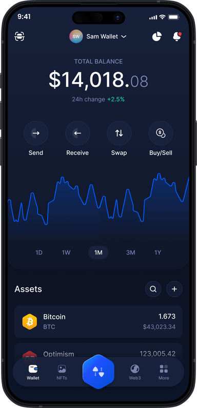 Infinity Wallet Portfolio Mobile