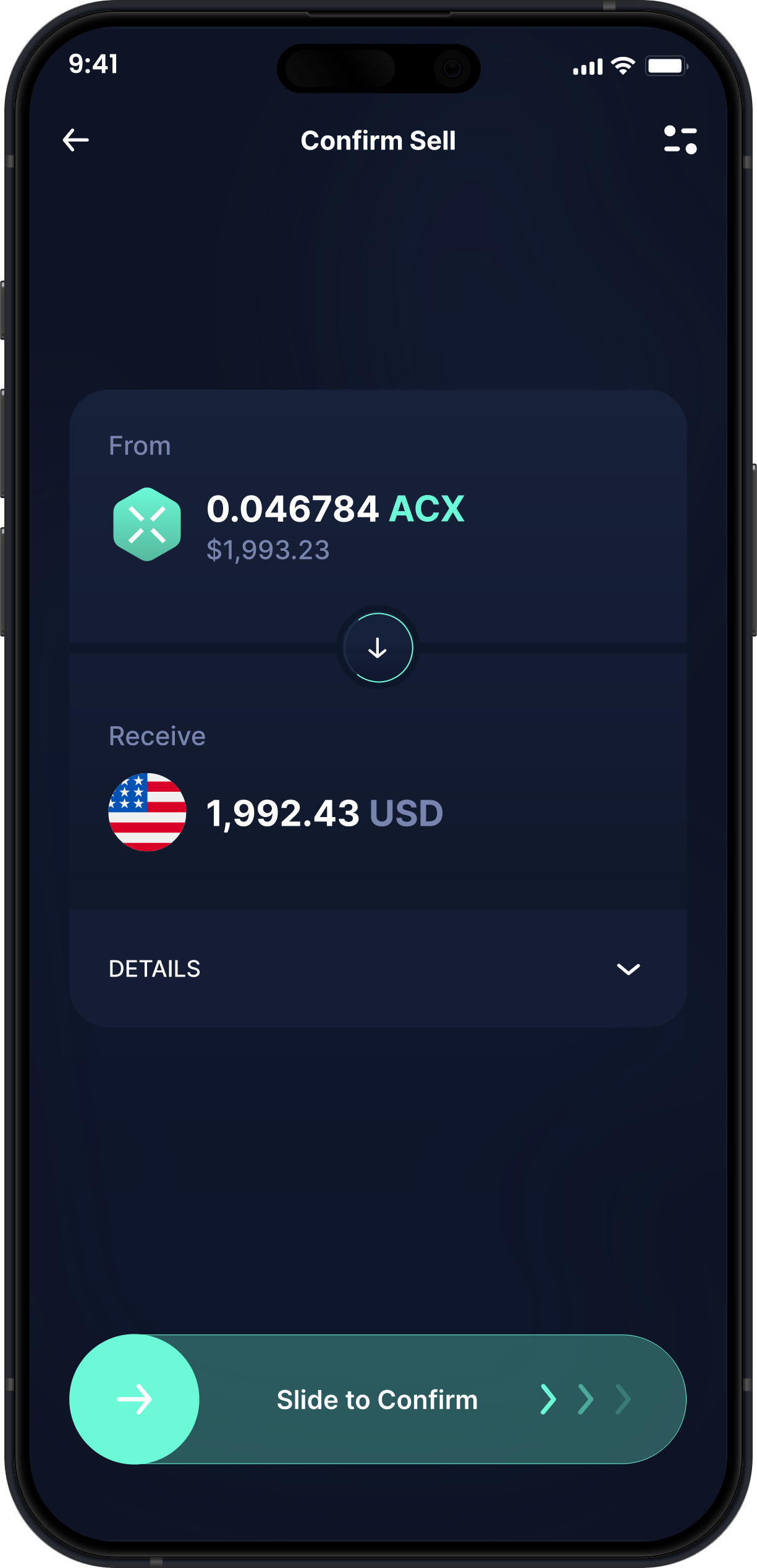 Infinity Desktop Across Protocol Wallet - Buy & Sell ACX