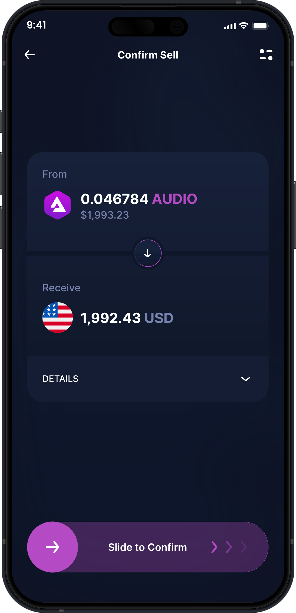 Infinity Desktop Audius Wallet - Comprar e Vender AUDIO