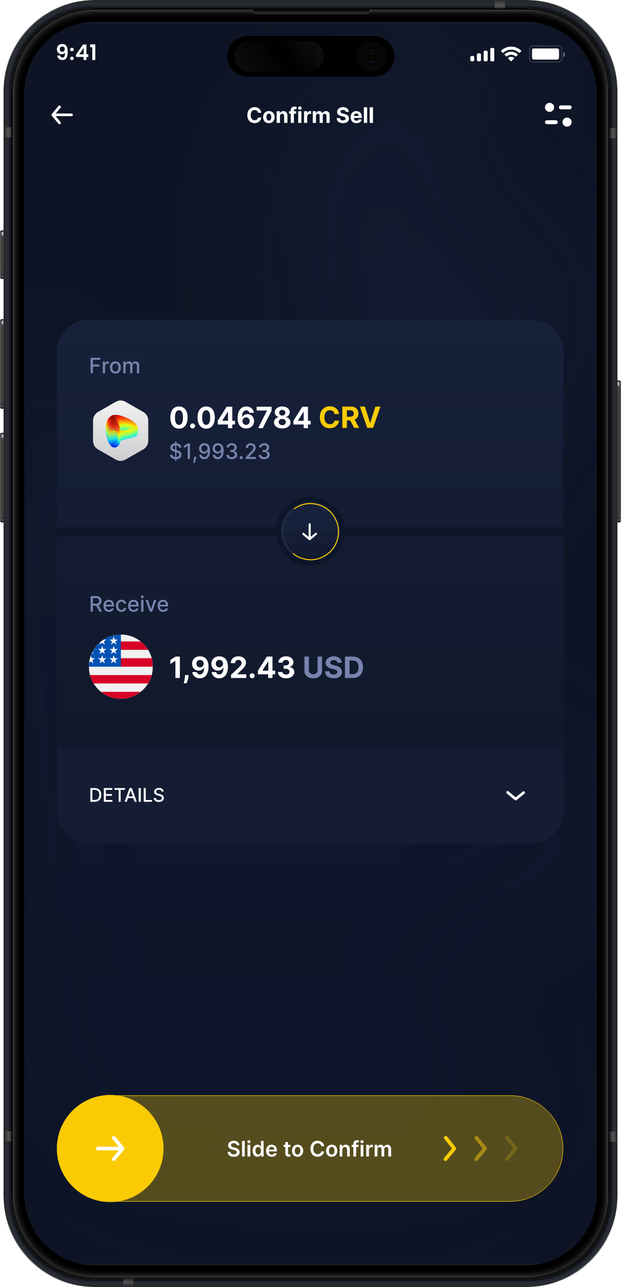 Infinity Desktop Curve DAO Wallet - Buy & Sell CRV