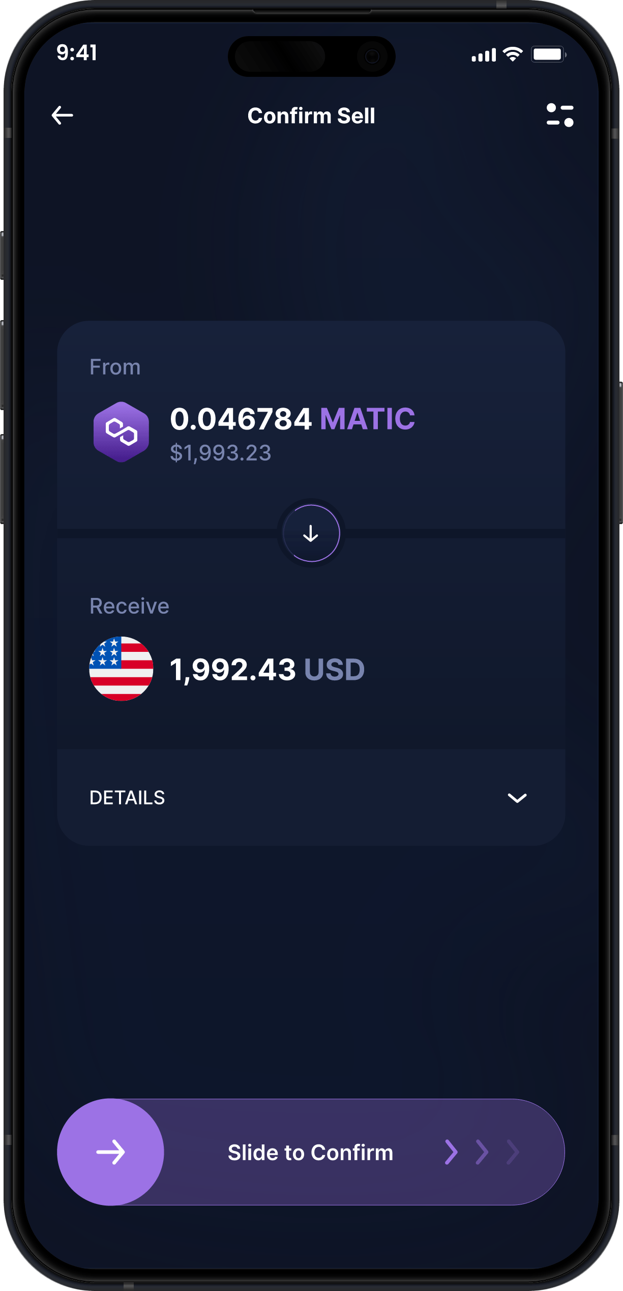 Infinity Desktop Polygon Wallet - Buy & Sell POL