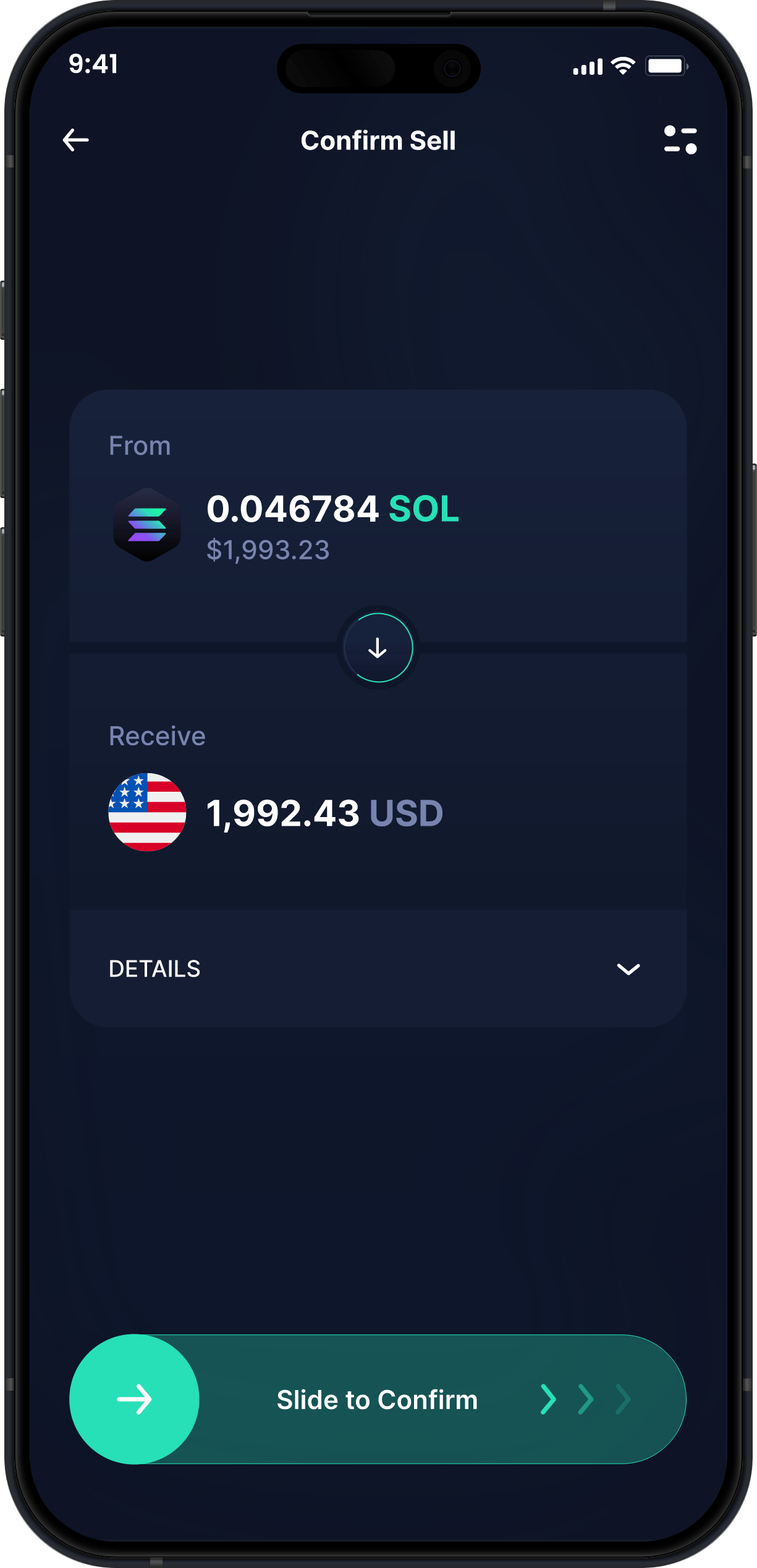 Infinity Desktop Solana Wallet - Buy & Sell SOL