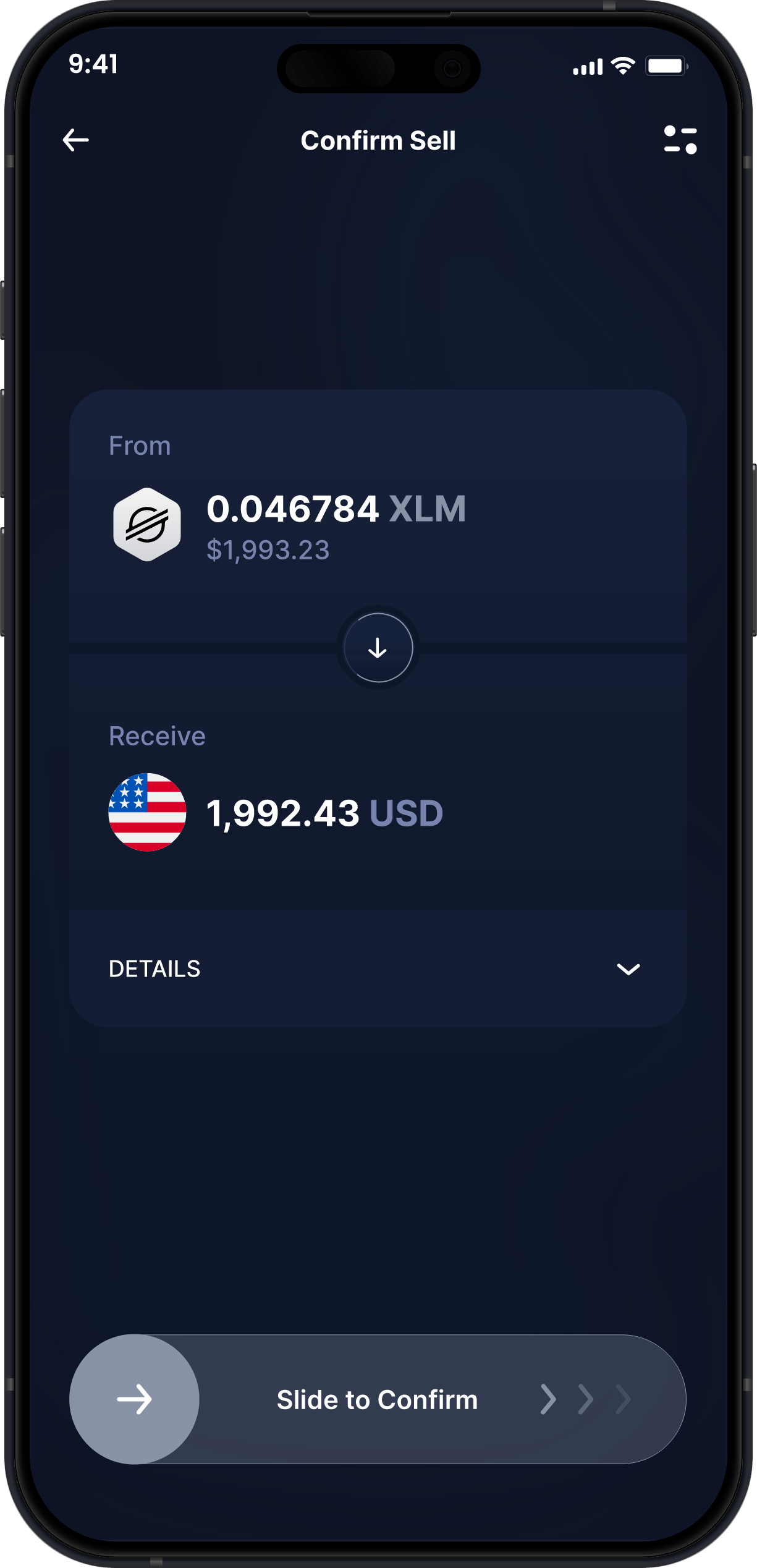 Infinity Desktop Stellar Wallet - Buy & Sell XLM