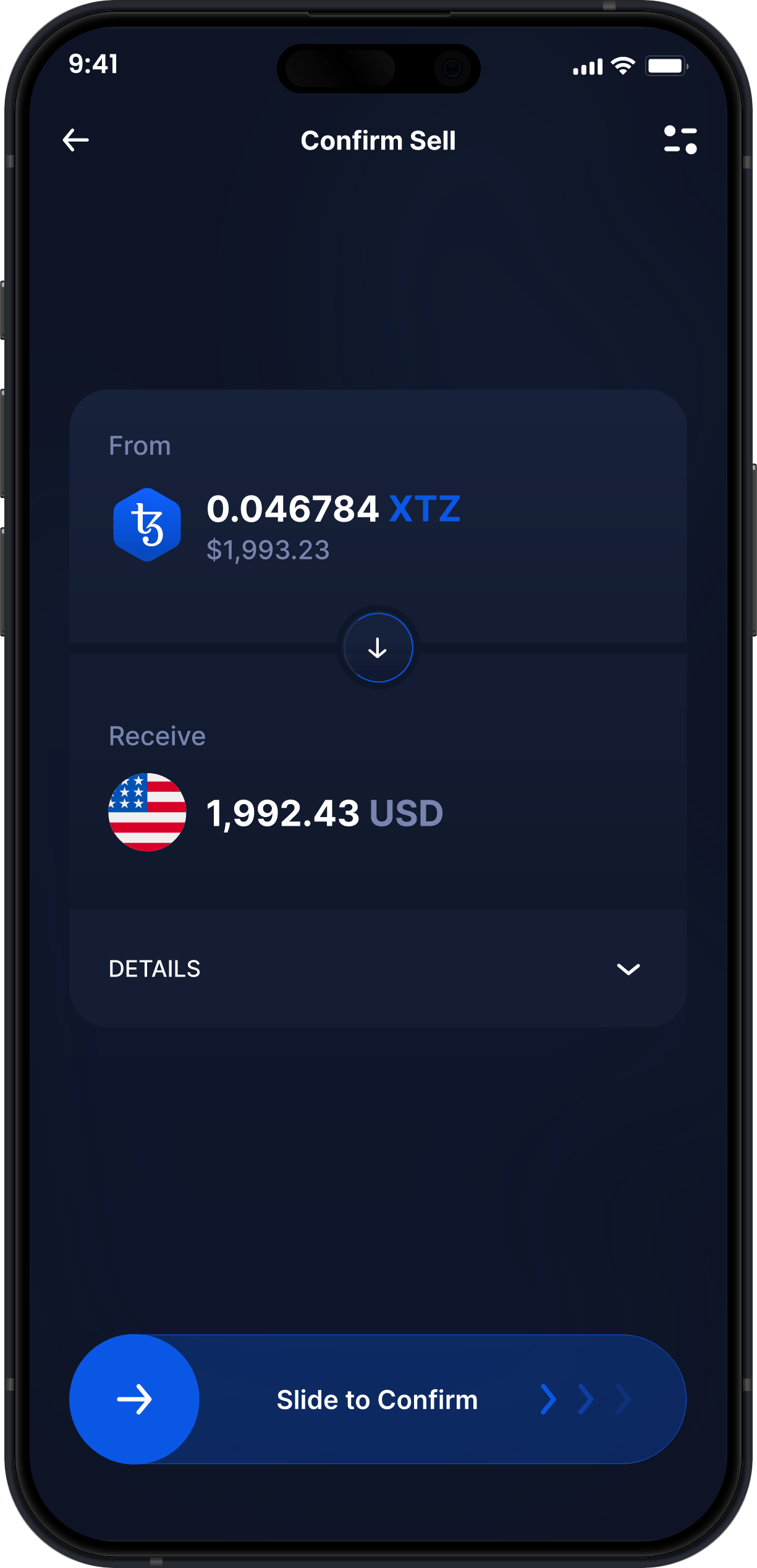 Infinity Desktop Tezos Wallet - Buy & Sell XTZ