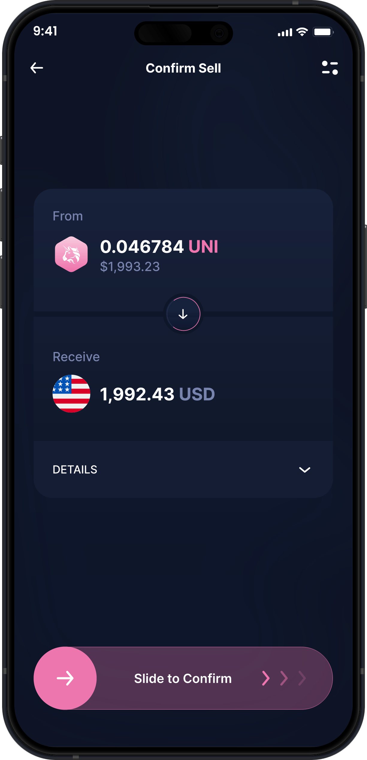 Infinity Desktop Uniswap Wallet - Buy & Sell UNI