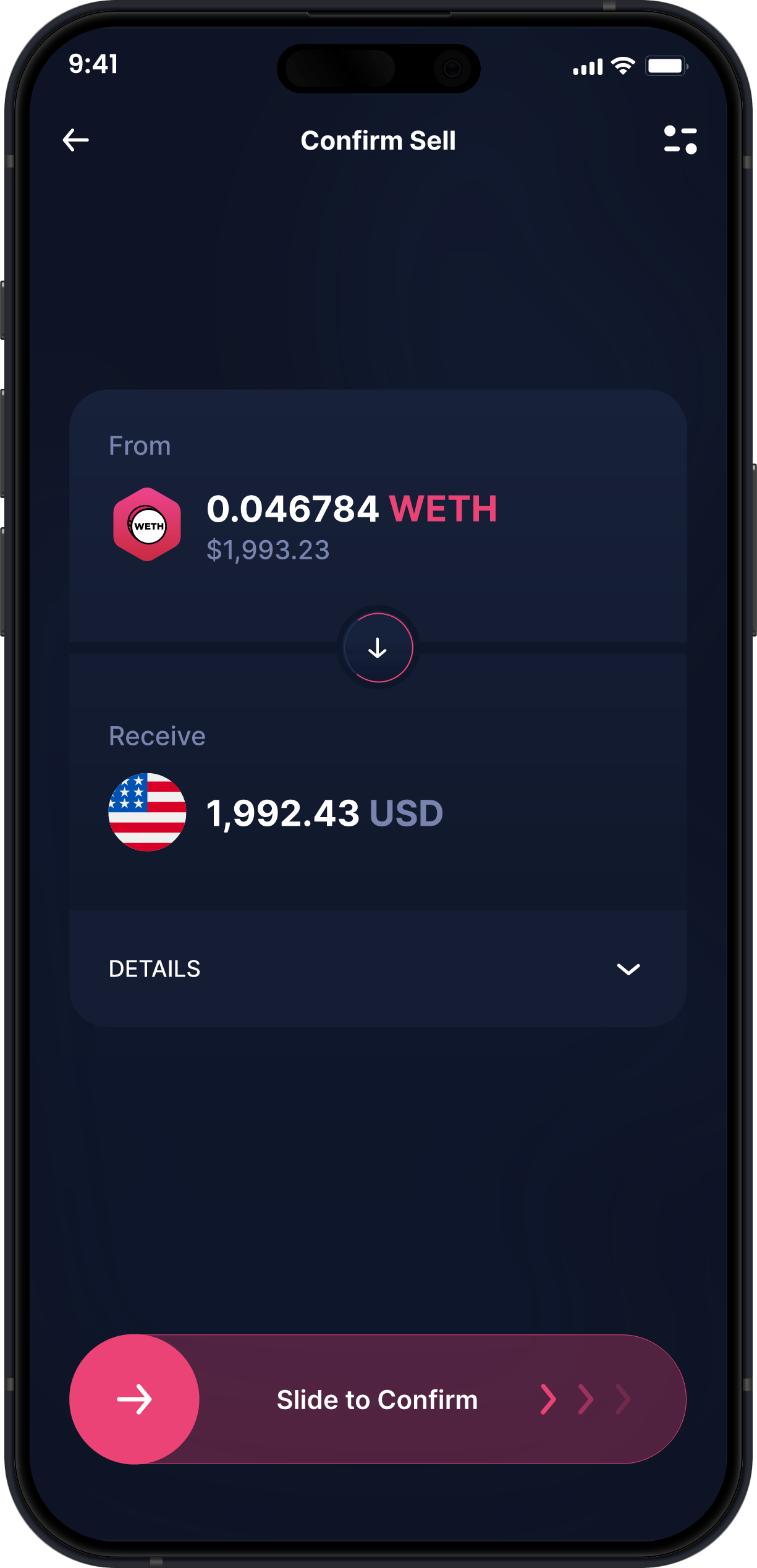 Infinity Desktop Wrapped Ether Wallet - Buy & Sell WETH