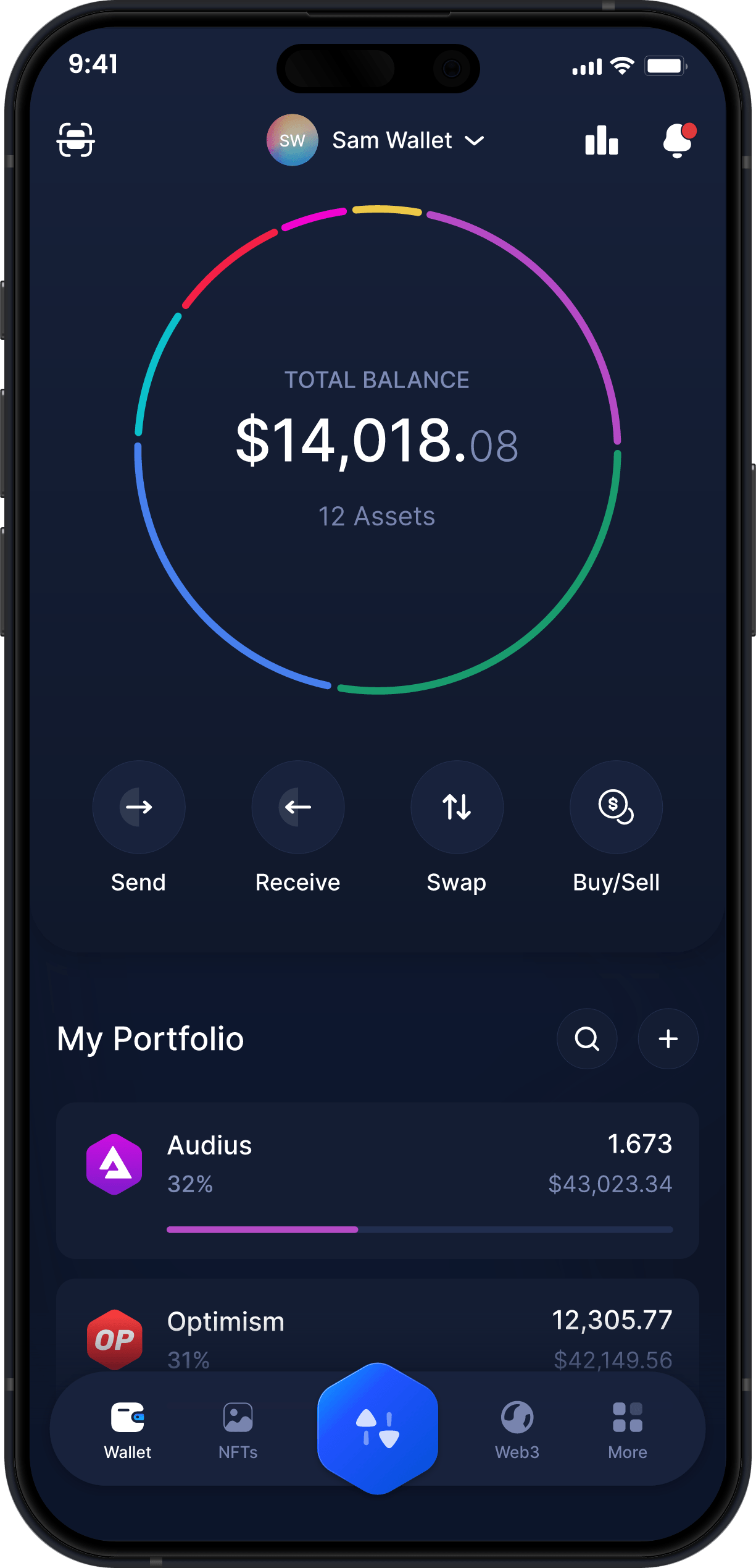 Infinity Móvel Audius Wallet - Painel AUDIO