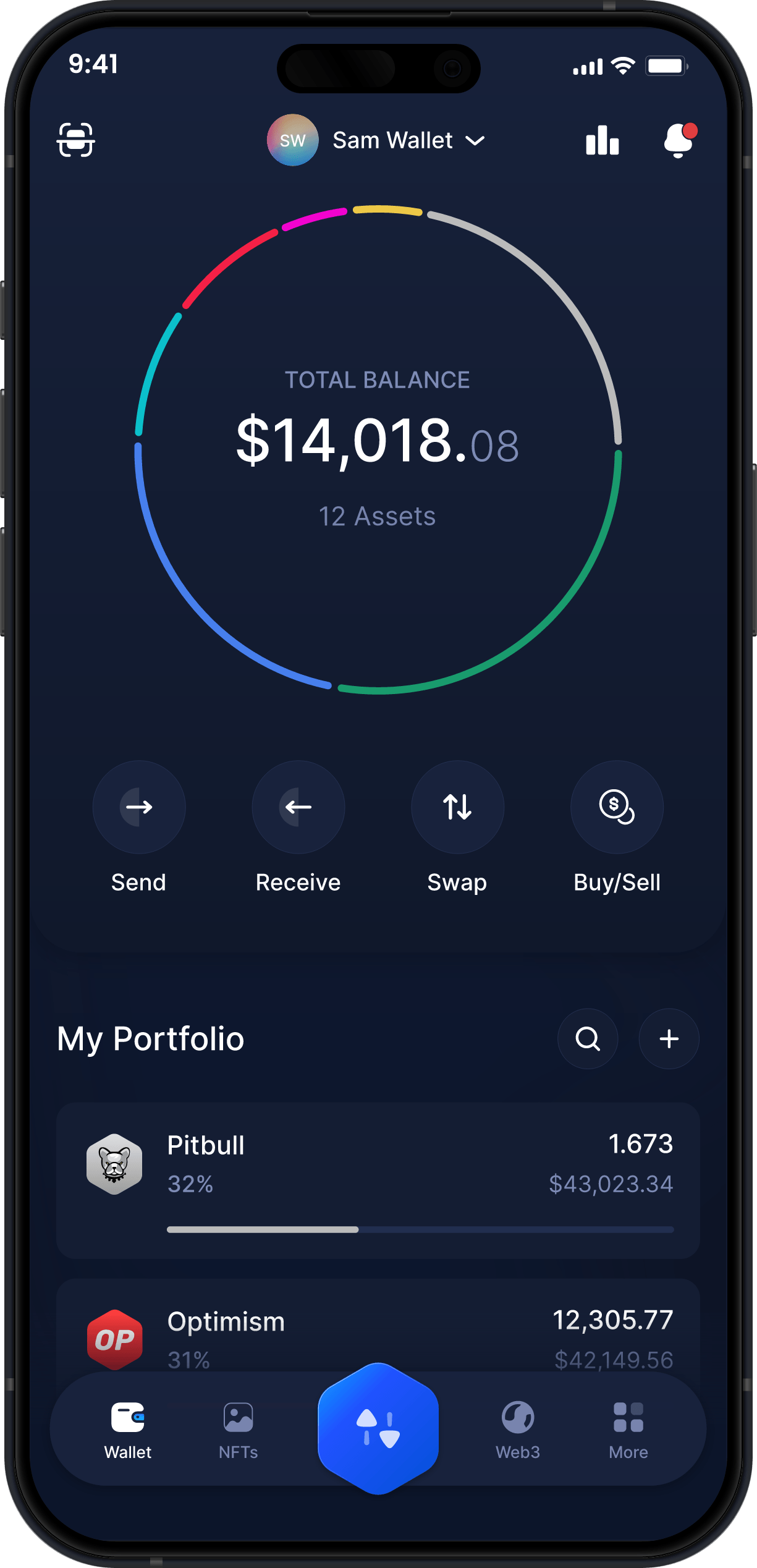 Infinity Mobile Pitbull Wallet - PIT Dashboard