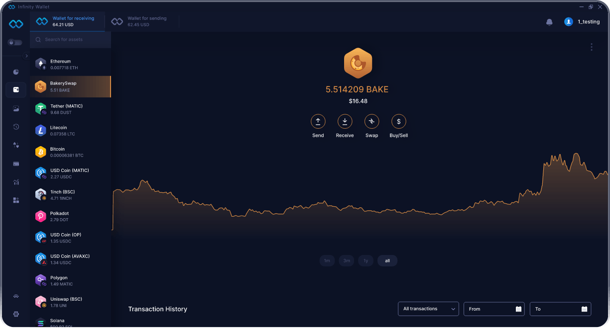 Infinity Desktop BakerySwap Wallet - Melhor Carteira BAKE