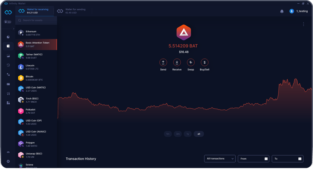 Кошелёк Infinity для ПК - Лучший Кошелёк BAT