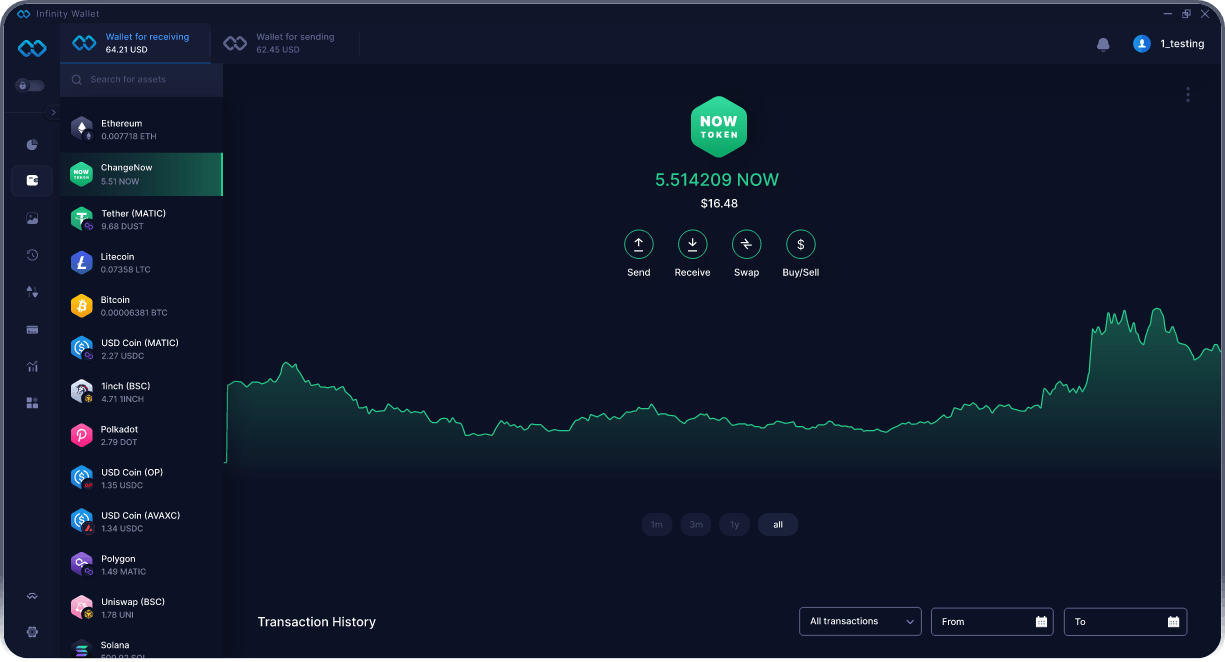 Infinity Desktop ChangeNow Wallet - Melhor Carteira NOW