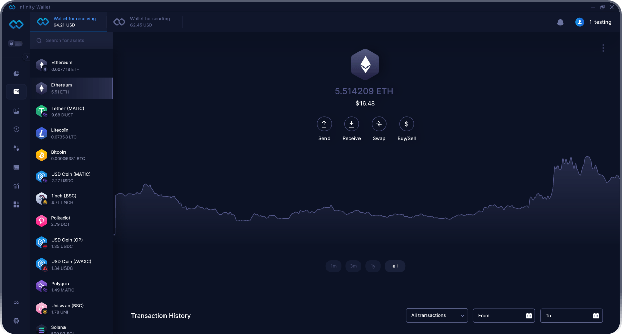 Infinity Desktop Ethereum Wallet - Melhor Carteira ETH