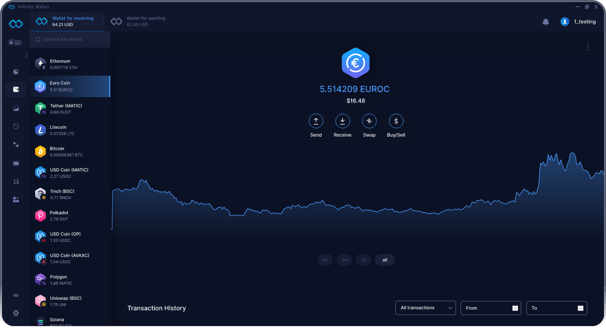 无限桌面Euro Coin钱包 - 最佳EUROC钱包