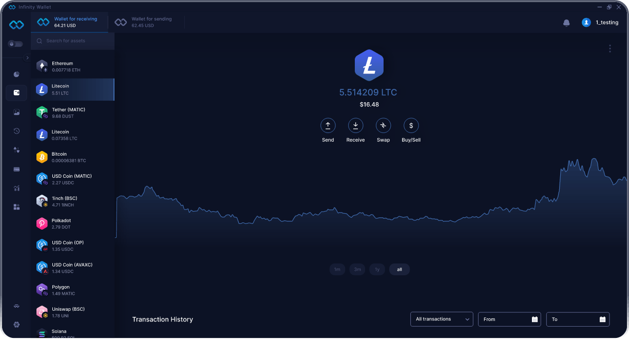 Infinity Desktop Litecoinウォレット - ベストLTCウォレット