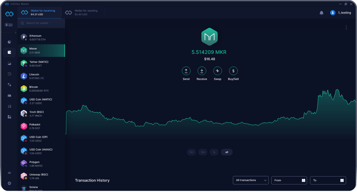 Кошелёк Infinity для ПК - Лучший Кошелёк MKR