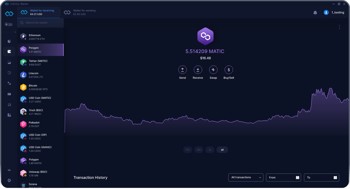 Infinity Desktop Polygon Wallet - Best POL Wallet
