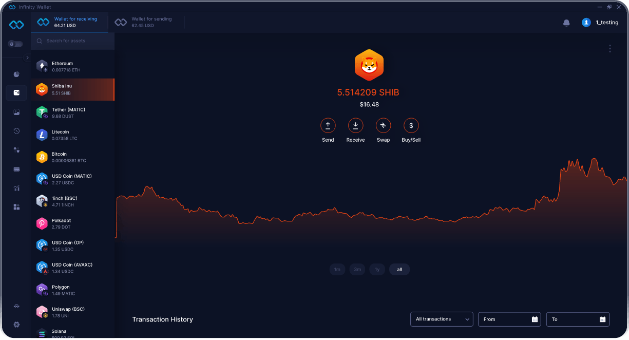 Infinity Desktop Shiba Inu Wallet - Melhor Carteira SHIB