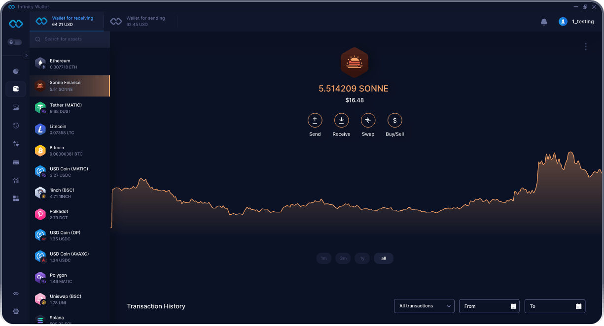 Infinity Desktop Sonne Financeウォレット - ベストSONNEウォレット