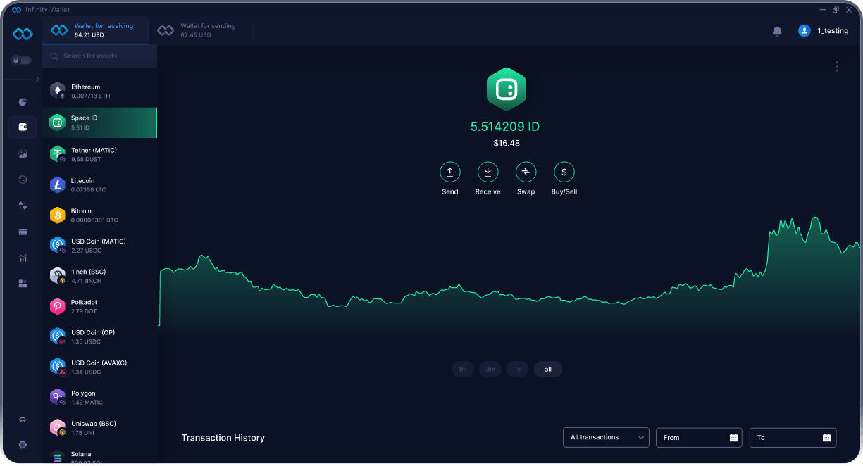 Infinity Desktop Space ID Wallet - Bestes ID Wallet