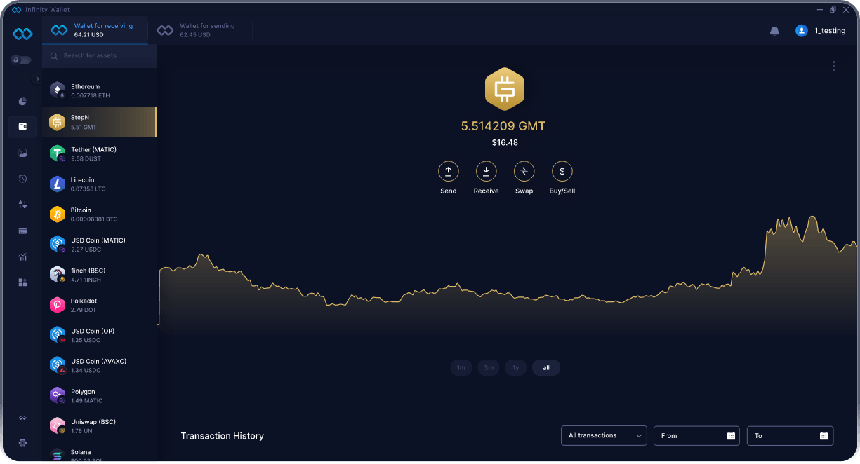 Кошелёк Infinity для ПК - Лучший Кошелёк GMT