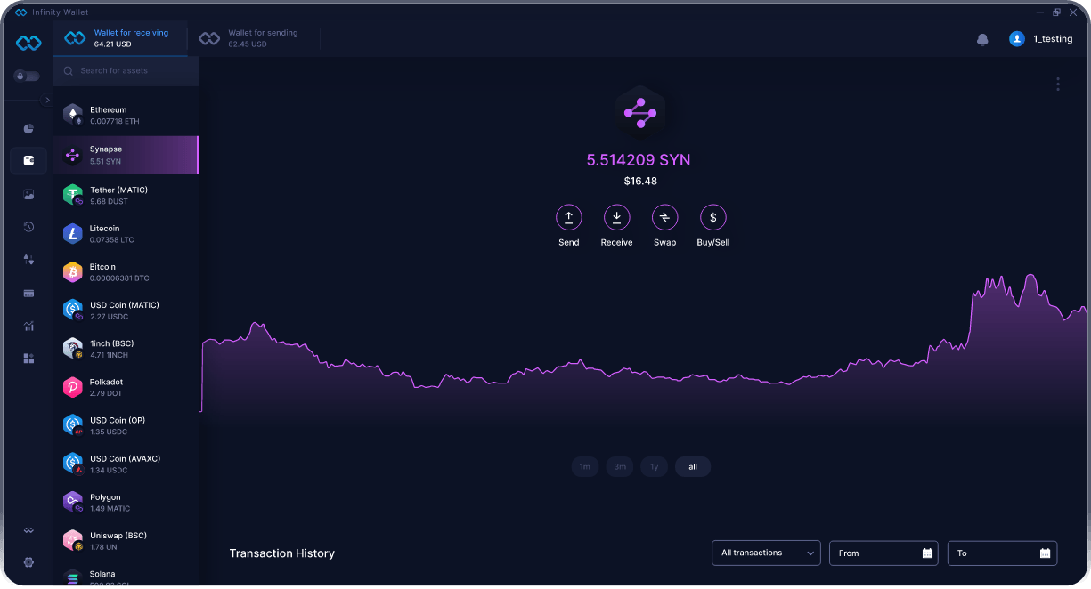 Infinity Desktop Synapse Wallet - Melhor Carteira SYN