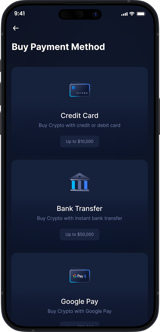 Infinity Mobile Crypto Wallet - Buy & Sell Crypto