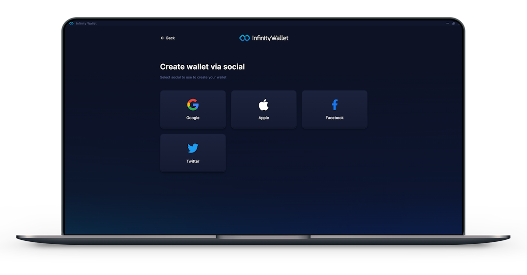 Infinity Wallet Carteira Social de Desktop