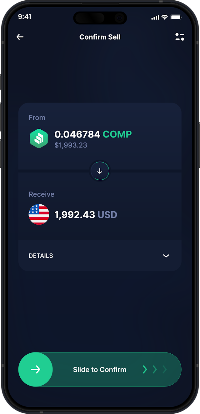 Infinity Desktop Compound Wallet - Buy & Sell COMP