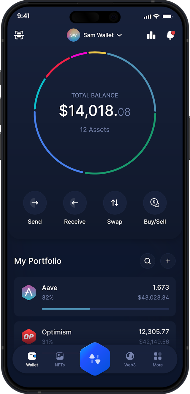 Infinity Móvel Aave Wallet - Painel AAVE