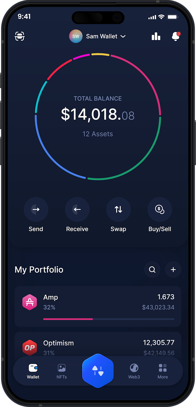 Infinity Mobile Amp Wallet - Dashboard AMP