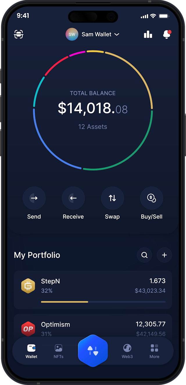 Infinity Mobile StepN Wallet - GMT Dashboard