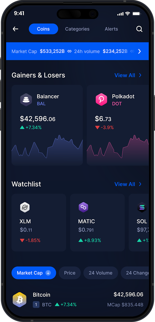 Infinity Mobile Balancer Wallet - BAL Market Stats & Tracker