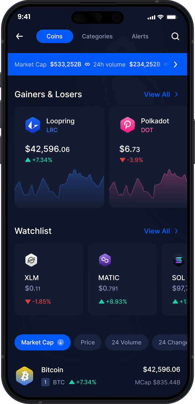 Infinity Mobile Loopring Wallet - LRC Market Stats & Tracker