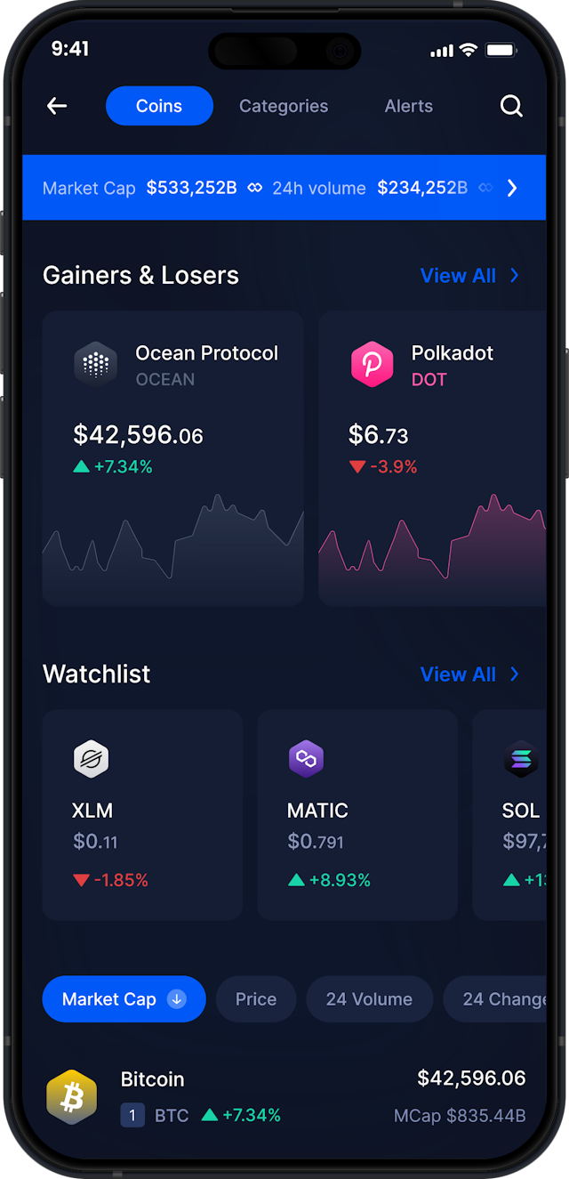 Infinity Mobile Ocean Protocol Wallet - OCEAN Market Stats & Tracker