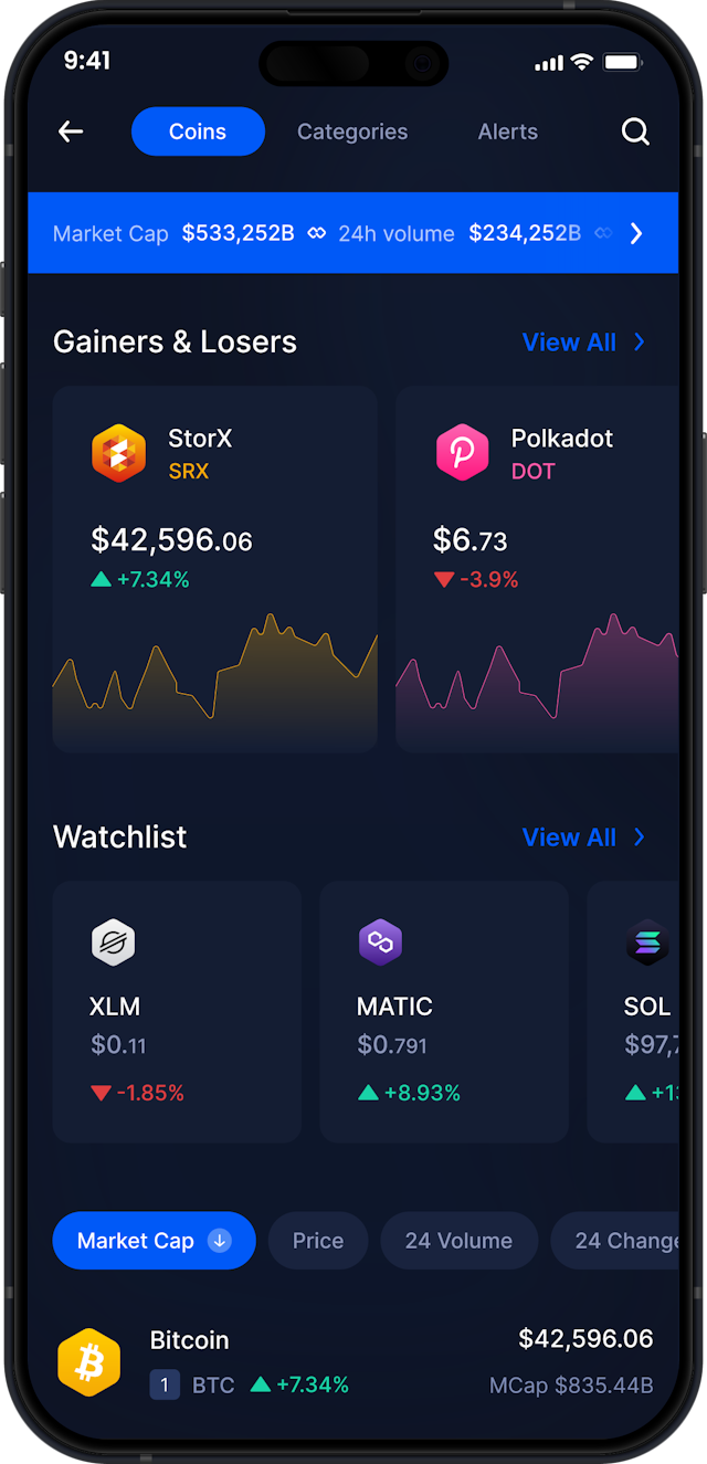 Infinity Mobile StorX Wallet - SRX Market Stats & Tracker