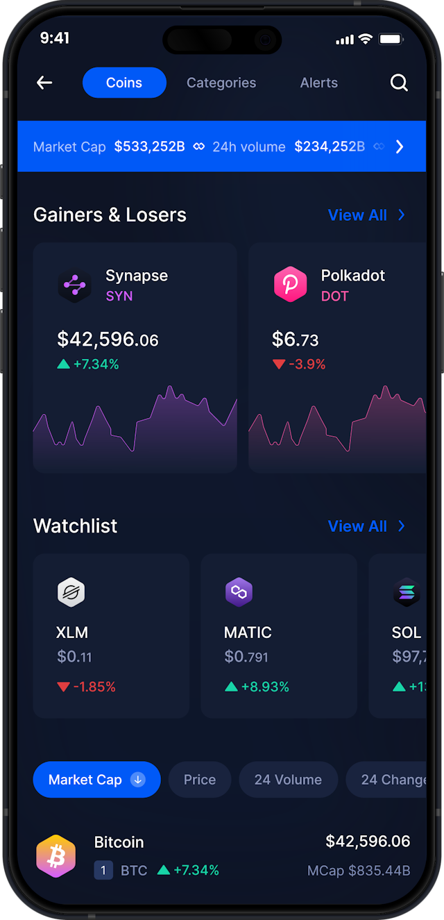 Infinity Mobile Synapse Wallet - SYN Market Stats & Tracker