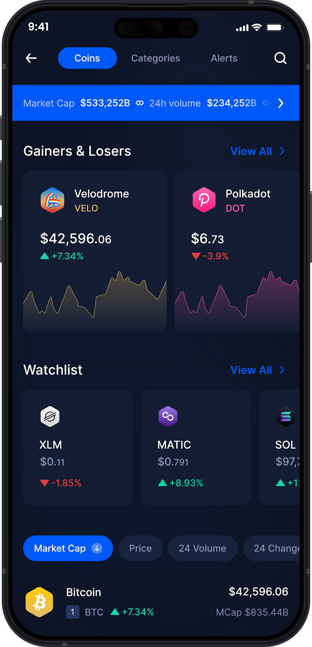 Infinity Mobile Velodrome Wallet - VELO Market Stats & Tracker