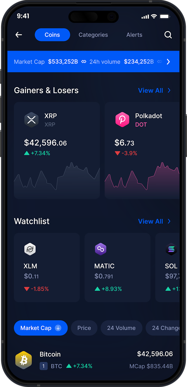 Infinity Mobile XRP Wallet - XRP Marktdaten & Tracker