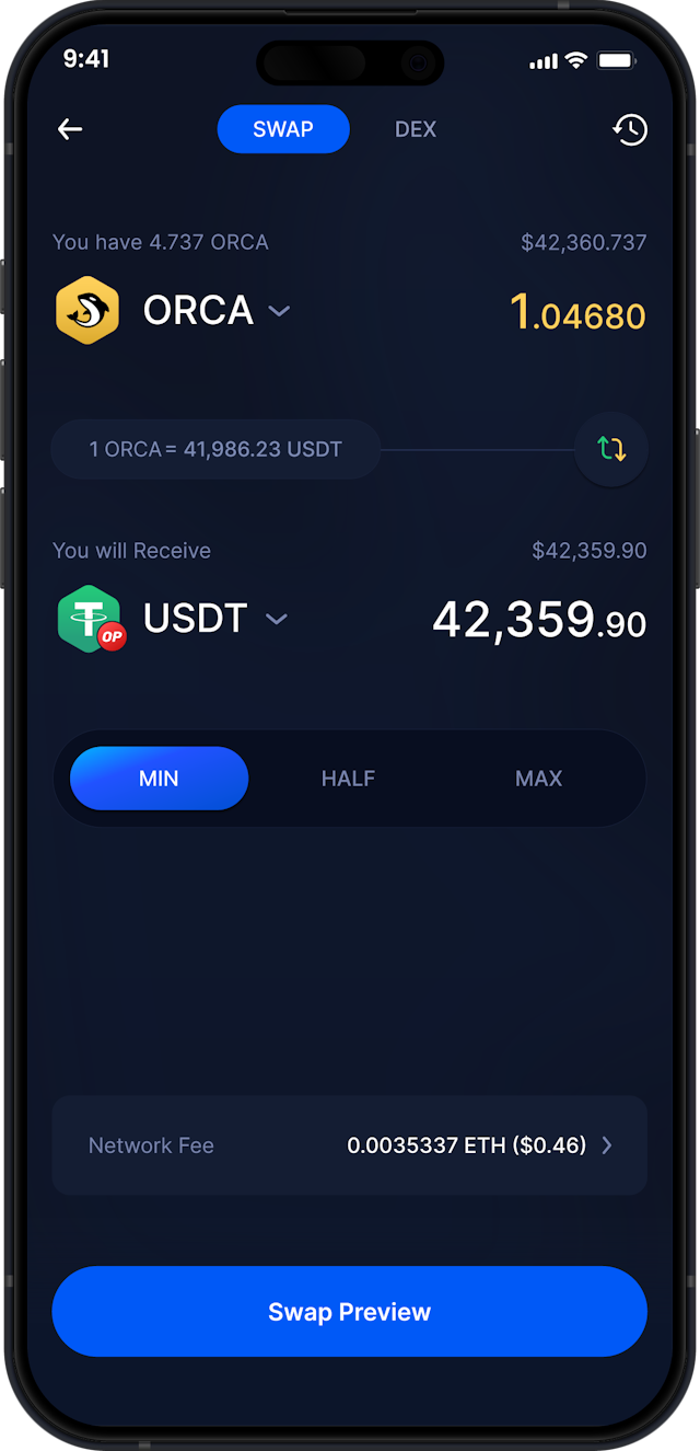 Infinity Mobile Orca Wallet - Scambia ORCA